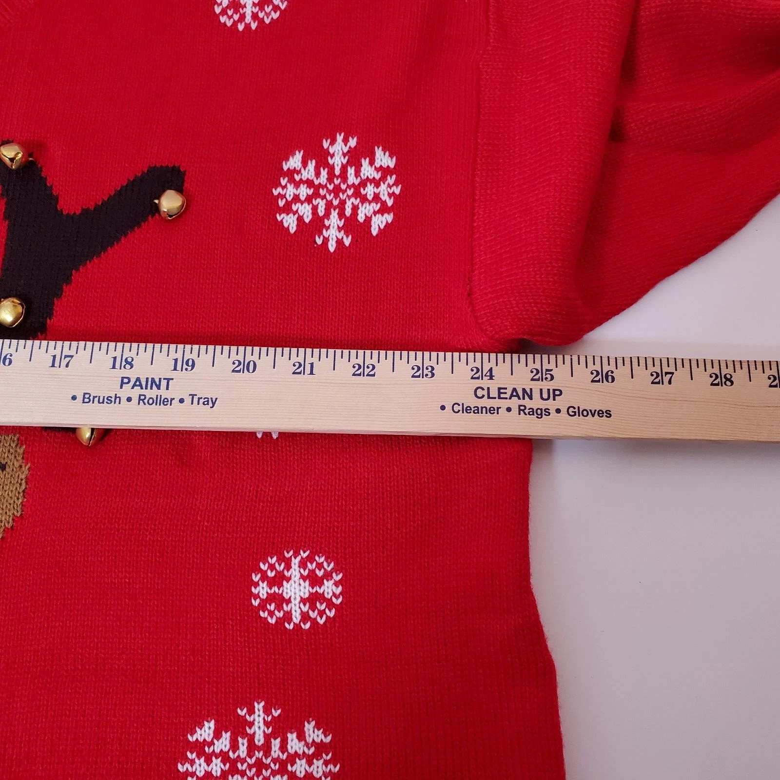 United States Sweaters Womens Red Knit Rudolph Christmas Ugly Sweater SZ 2X