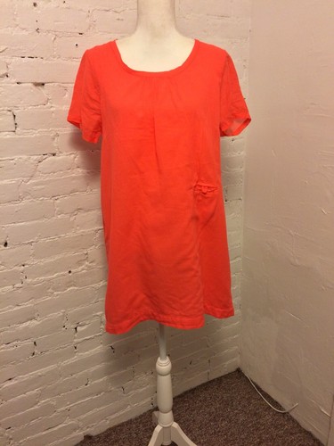 Chinti & Parker Mini Shift Dress Short Sleeve Pink Cotton S Spring Travel Dress