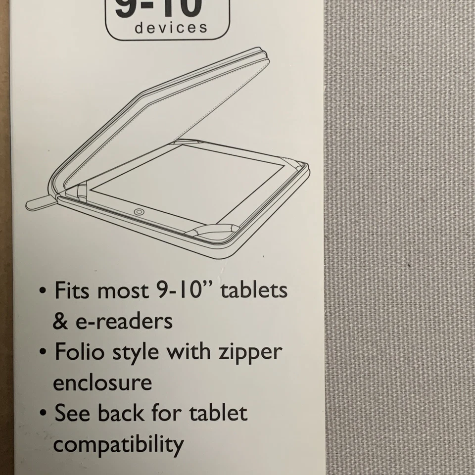 Lifeworks (LW-T1411G) Zippered Universal Tablet Case for 9-10" tablets Grey #C3 - Image 2 of 4