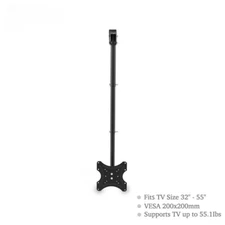 Ceiling Mount TV Wall Bracket Roof Rack Pole Retractable For 32"-55" Flat Screen