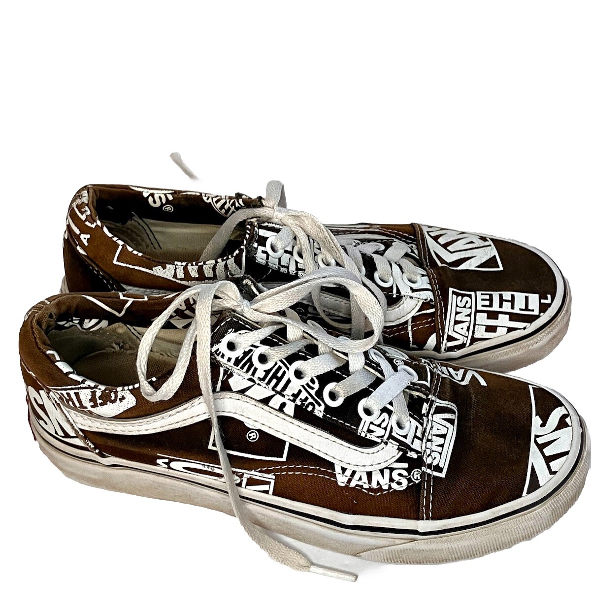 Vans Old Skool MONO CANVAS Logo Mix Brown Sneakers Men Women