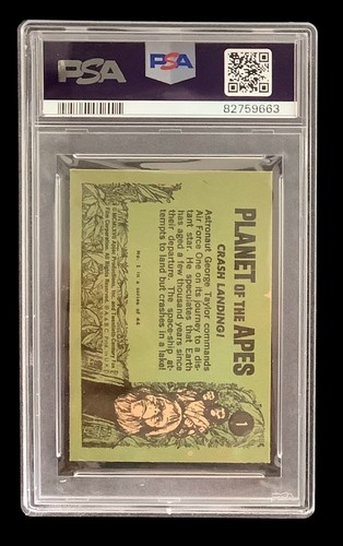 1967 topps 1 crash landing rc; planet of the apes TEST card PSA 3.5 (POP 1, 0^) - Picture 3 of 4