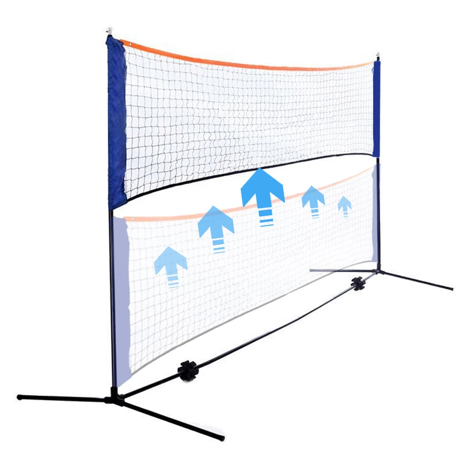 Badminton Net Height Adjustable Portable Tennis Volleyball Net with Stand Frame - Image 4 of 4