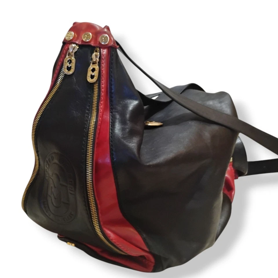 MARINO ORLANDI Embossed Logo Sling Bag/ Backpack/ Convertible to Shoulder Bag - Image 4 of 4