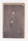 Civil War Soldier CDV Officers Frock Coat Antique Photograph