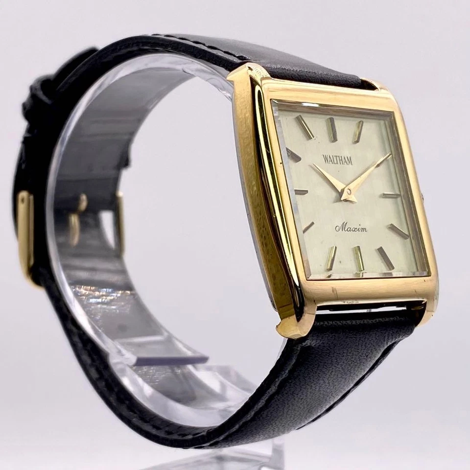 Мужские часы WALTHAM MAXIM GP20MC с ручным заводом золотой циферблат классический стиль элегантные - Изображение 3 из 4