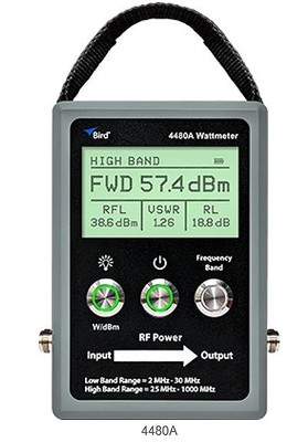 Bird 4480A Digital RF Wattmeter - 25-1000 MHz - Up To 10kW - Element-Free