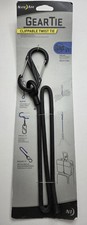 Nite Ize Gear Tie Clippable 24" Reusable Rubber Twist Tie Black 1 Pack