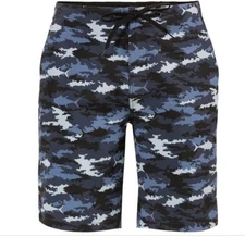 NEW Salt Life Mens Blue Aquatic Journey Fish Camo Drawsring Size 32 Live Salty