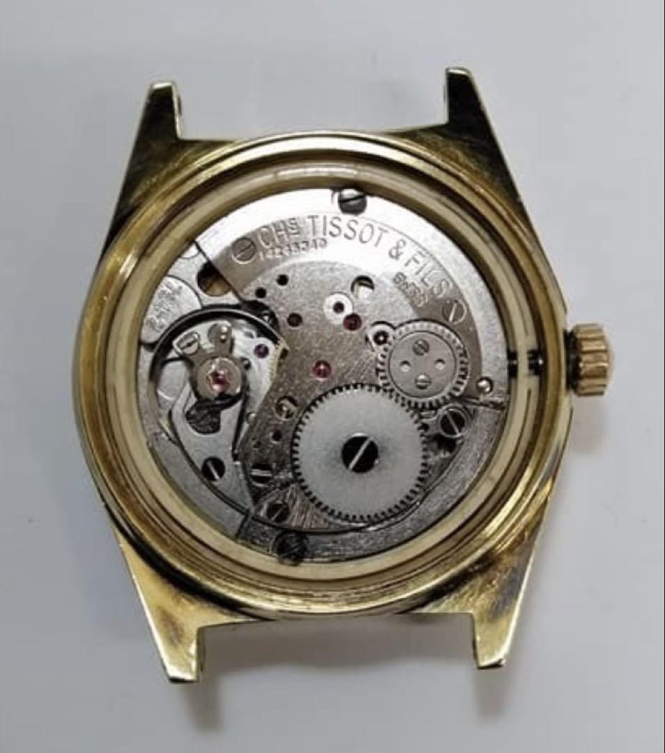 TISSOT PR516 自動巻時計　ゴールド1970年代　ヴィンテージウォッチ TISSOT PR516 Automatic Watch Gold 1970s Vintage Watch Belt