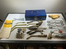 Vintage Propane Torches BernzOmatic, UniWeld, Turner with Metal Case