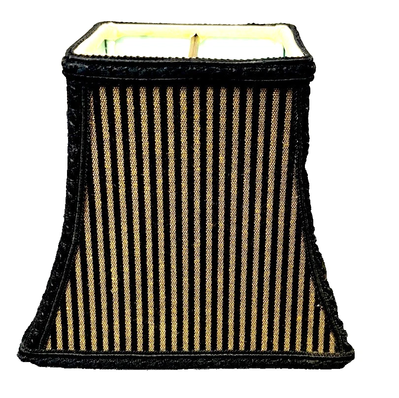 Cantidad 2 Lote ⭐️ Bronce y Negro Clip-On Rayas Cuadrado Campana Mini Tono SB 3x5x4" Foto 2 de 4