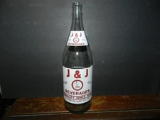 VRare unusual "J+J BEVERAGES"--odd label acl pic LADLE/POT quart-NMint