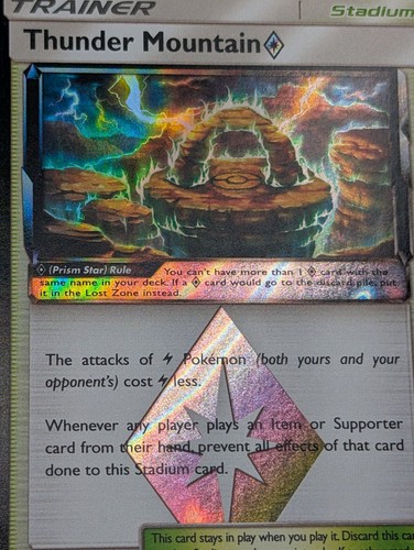 Thunder Mountain Prism Star 191/214 Sm-Lost Thunder Holo Pokémon TCG LP