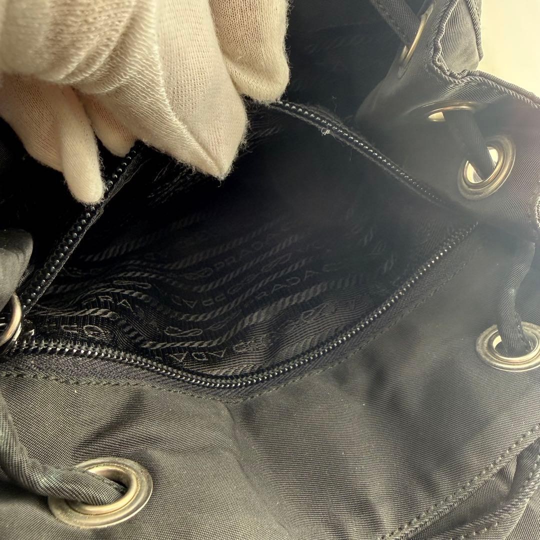 Prada Test Nylon Drawstring Backpack Black Lightw… - image 4