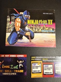Ninja Gaiden 2 Nintendo Nes Manual ONLY. NO GAME