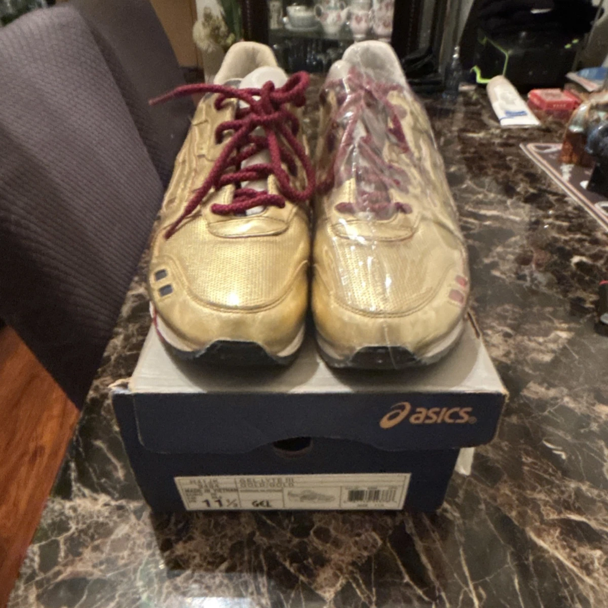 ASICS Ronnie Fieg Gel Lyte 3 Gold Gold Low Top Sneakers USA H41JK