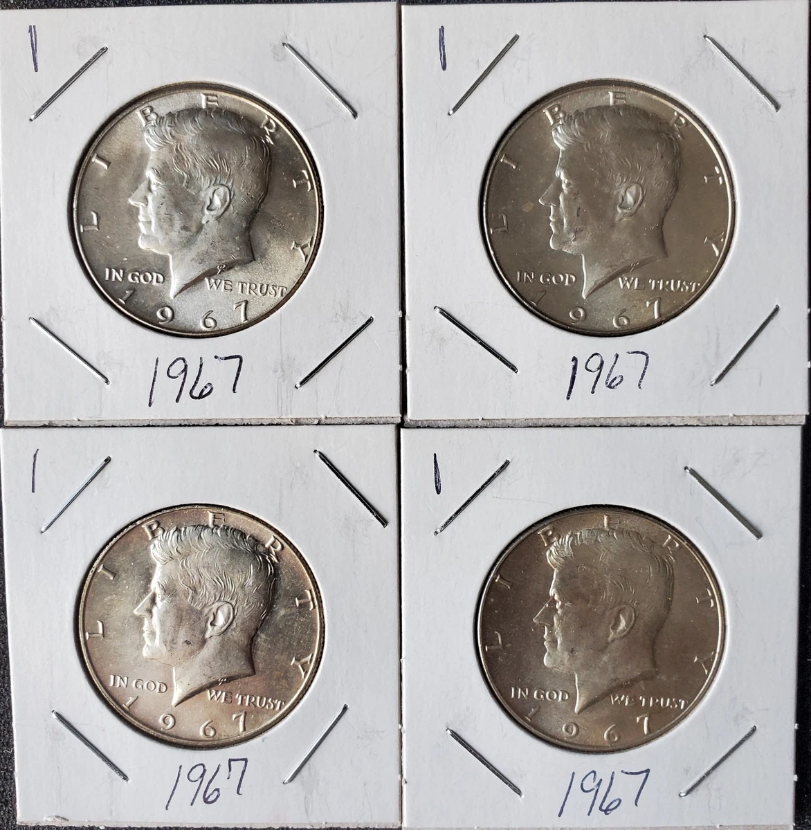 Circulated Silver 1967 Kennedy US Half Dollars (1964-Now) for sale