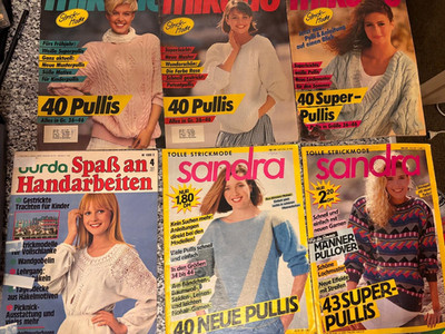 20X SANDRA TOLLE STRICKMODE MIKADA BURDA SPASS AN HANDARBEITEN SEHR ALT KONVOLUT