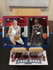 2025 Topps Chrome Walter Clayton Jr And Drake Powell Red White And Blue 2 Card L