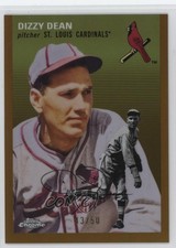 2023 Topps Chrome Platinum Anniversary Gold Refractor 43/50 Dizzy Dean HOF 1ob0
