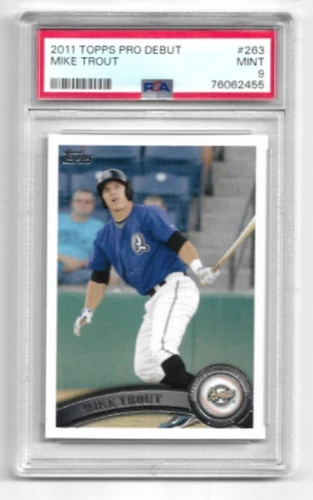 2011 TOPPS PRO DEBUT MIKE TROUT PSA 9 ROOKIE RC #263