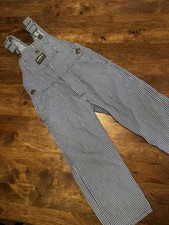 Vintage 70 s 80 s Osh Kosh Hickory Stripe Toddler Overalls Sz 5/6 Kids