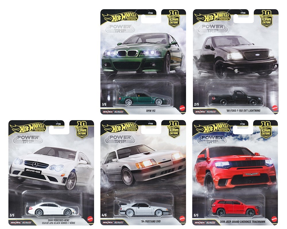 Hot Wheels Car Culture 2026 R Set of 5 Cars Power Trip FPY86-961 R
