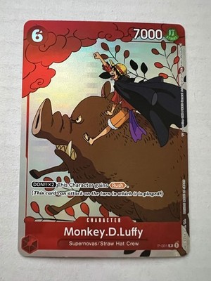 Monkey D. Luffy Holo Alt Art Rare One Piece TCG Gift Collection 2023 P-001 NM