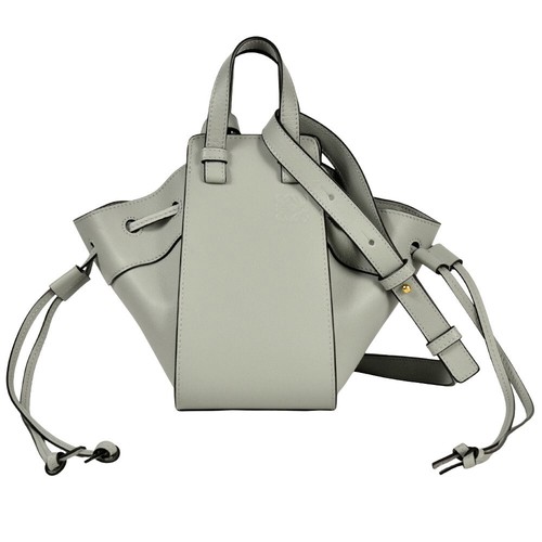 LOEWE Hammock Drawstring Mini Shoulder Bag Calf Gray Ladies