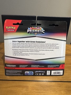 Pokémon TCG Prismatic Evolutions Tech Sticker Collection 3 Packs