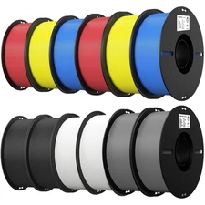 Cost-Effective 12 Pack PLA Filament 1.75mm Bundle - Durable Eco-Friendly Colors