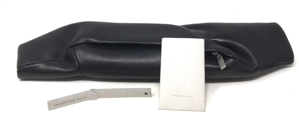 Rick Owens черный Twist застежки кожи подлинный минималист дизайнерская сумка - Изображение 2 из 4