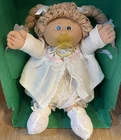 1985 Cabbage Patch Wheat Poodle Pony Girl with Green Eyes Pack Paci Face HM4