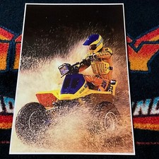 🏁 ‘88/89 SUZUKI QUAD RACER 500 ACTION POSTER QUADZILLA vintage ATV Water Sparks