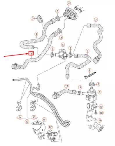 0EM Coolant Hose For Audi Q5 2009-2012 8R0819371E 8R0 819 371 E - Picture 7 of 7