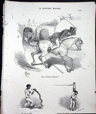 Lithographie Die Magische Laterne Nr. 43 Eine Schlechte Durchquerung Von Cham