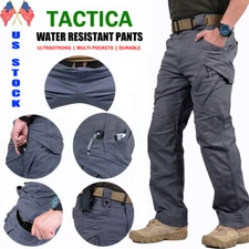 Men Tactical Cargo Pants Outdoor Hiking Soldier Multi Pocket Work Combat Trouser