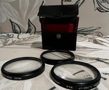 Vintage PRINZ 52mm Close-UP Lens Filters No. 1, 2, 4 504 Original Leather Case