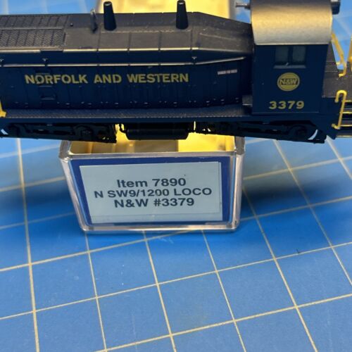 N Scale Life-Like Blue Norfolk & Western N SW9 #3379 MPN 7890 (Runs) - Picture 2 of 7