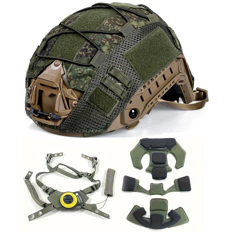 Cycling Helmet Suspension System with Memory Foam Pad and Cover