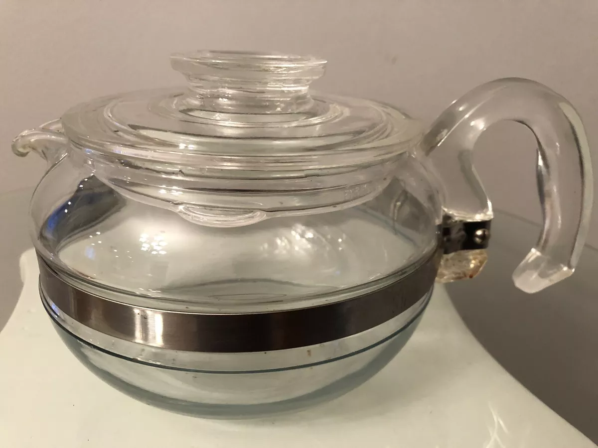 Vintage glass shop tea kettle