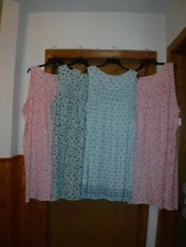 Size Plus Sleeveless Soft Sleep Shirts size 3X,2X,Croft & Barrow Multi Color NWT