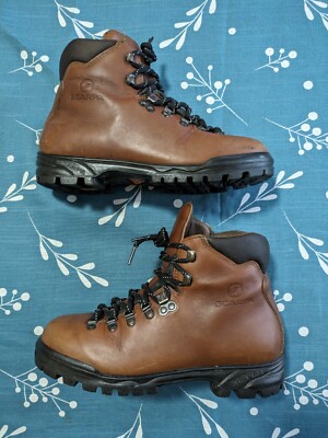 Scarpa Brown Black Leather Mountaineering Hiking Boots size 9 Made in Italy $_12.JPG?set_id=880000500F main image 4
