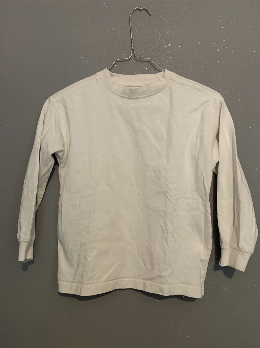 Pull Fin Fille ZARA - Taille 10 Ans - Beige - Col En V - Coton Mélangé - Occasion Très Bon état