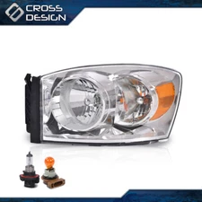 Headlight Chrome Bezel Left Driver Side Fit For 06-09 Dodge Ram 1500 2500 3500
