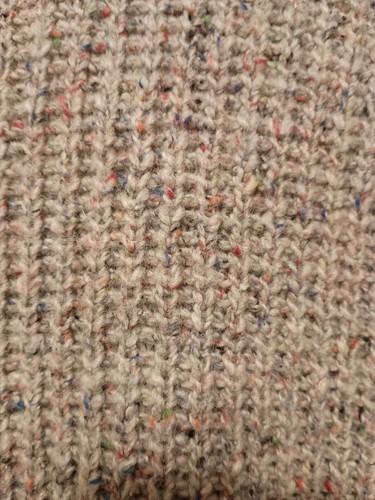 Madewell Size M Color Fleck Sweater Ribbed Turtle Neck Oatmeal Silk Wool Nylon - Picture 5 of 11