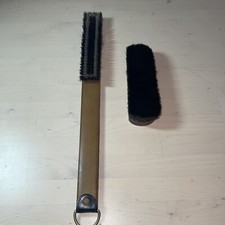 horse brush lot of 2 made in germany leather/wood