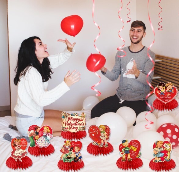 Vintage Valentine Decorations, 8Pcs Vintage Valentines Day