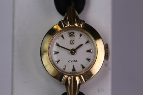 Vintage Ladies Cyma Watch 17mm x 26mm Manual Wind 17J Running Strong Running